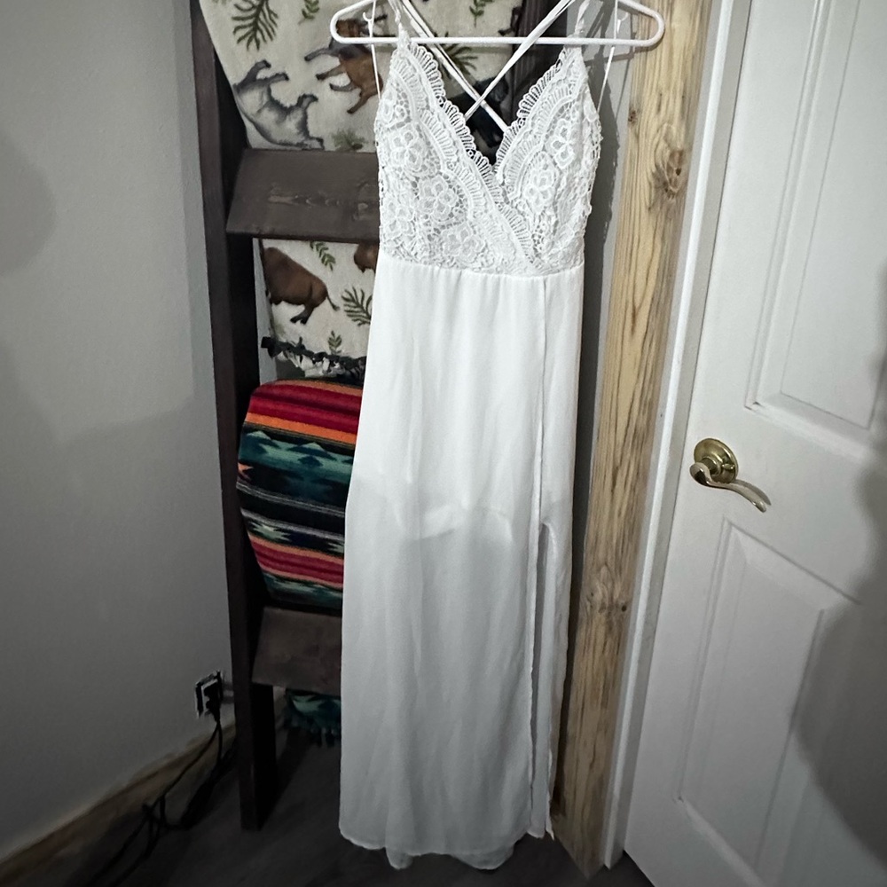 Long white dress